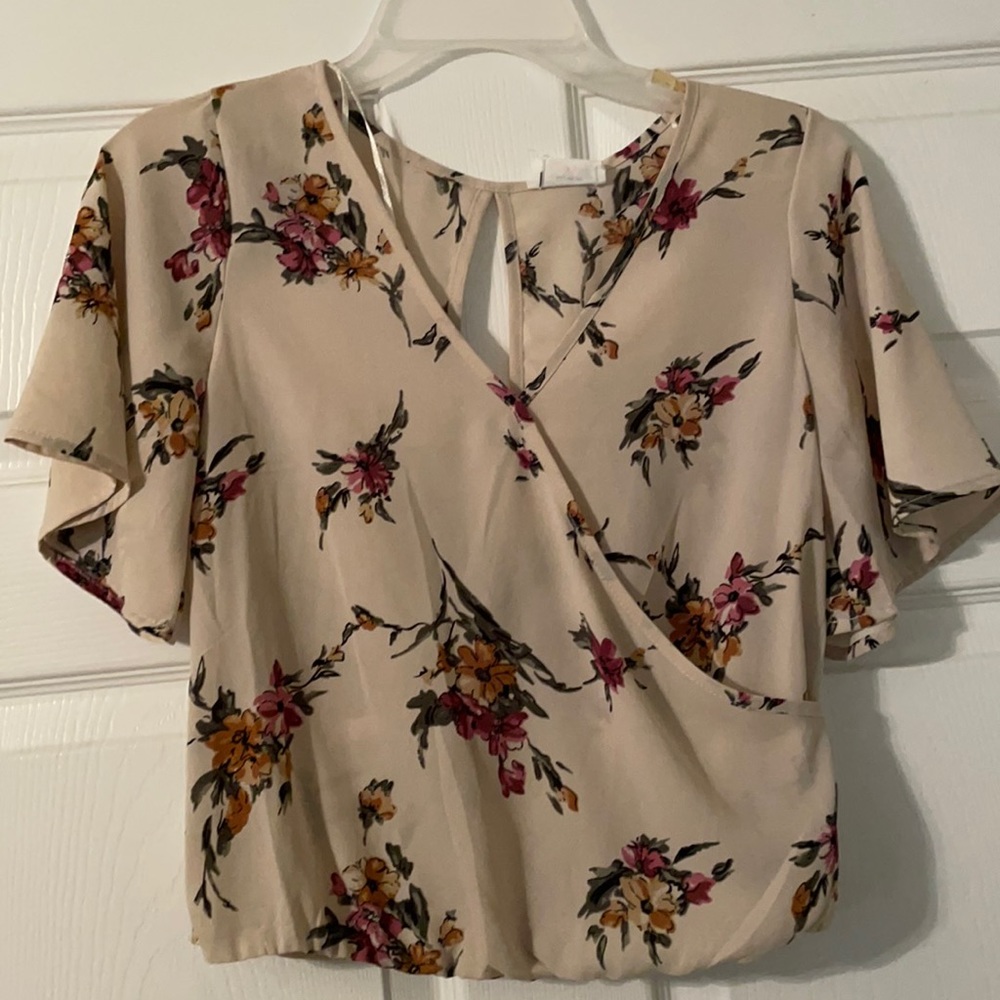Light floral blouse